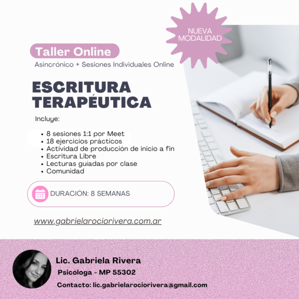 Taller de Escritura Terapeútica - Intermedio